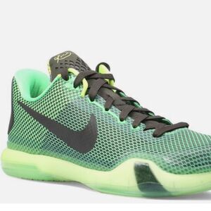 Nike Kobe Bryant X 10 size 9 US 42.5 EUR "vino" Green and Black Athletic Shoes